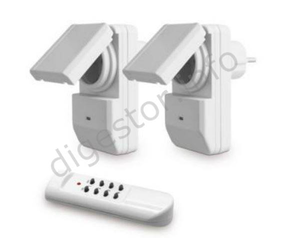 Sada 2x Bezdrôtová Schuko!!! Zásuvka + Kryt + 1x DO, 1100W 230V 5A 